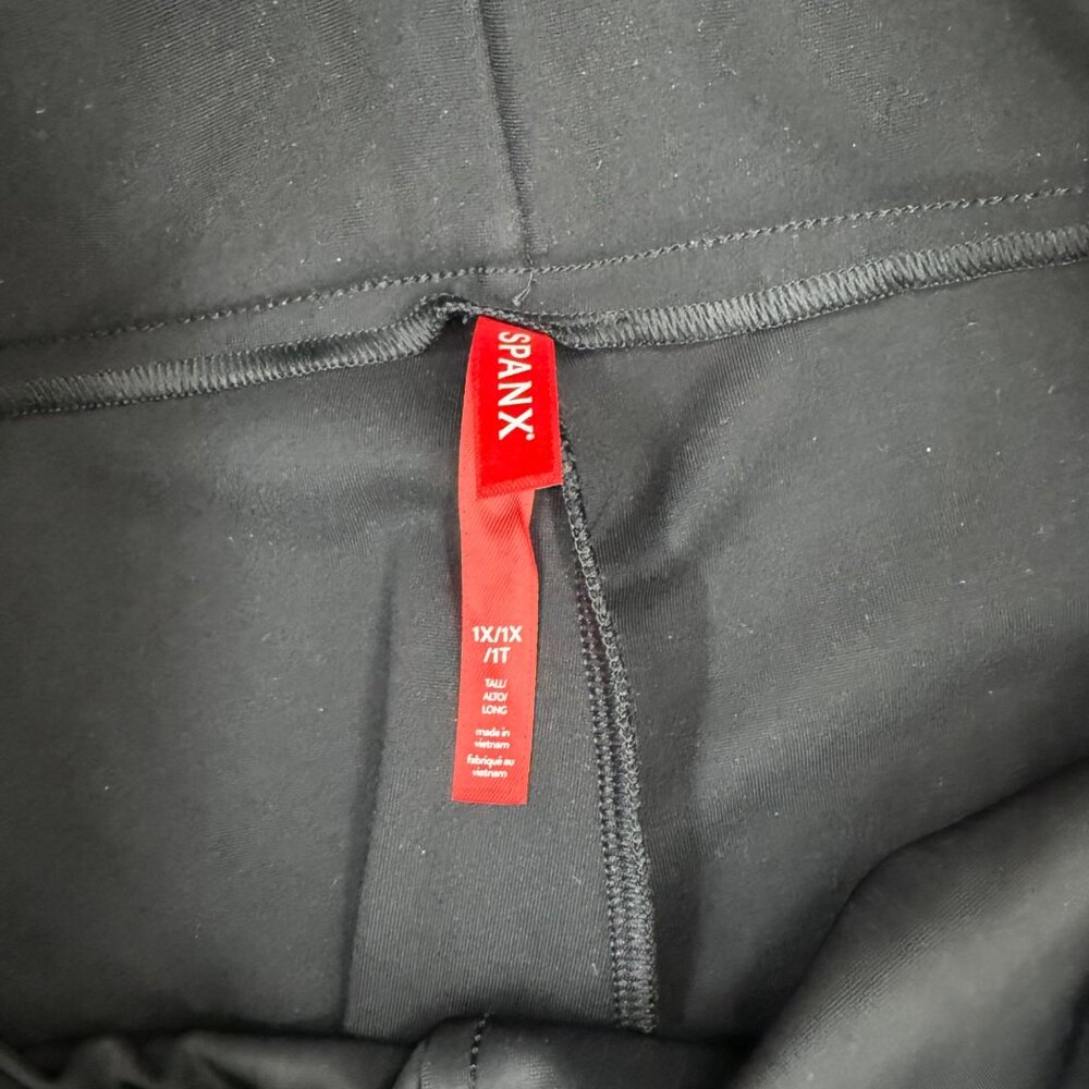Spanx Perfect Double Split Classic Black Pull On Pants Womens sz 1XT 1X Tall NEW - Picture 2 of 9